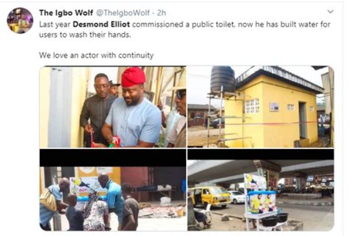 Desmond Elliot Defends His Makeshift Cleansing Project; Says He Did What He Felt Was Right